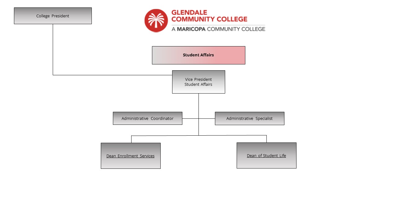 Image of the Student Affairs organization chart.