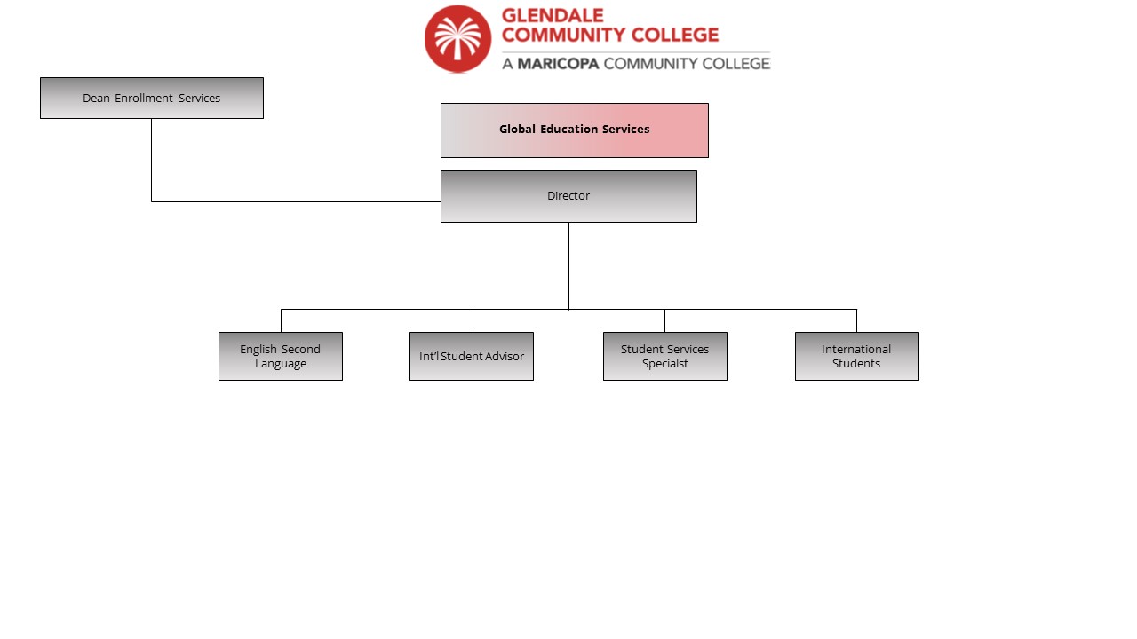 An image of the Global Education Services organization chart.