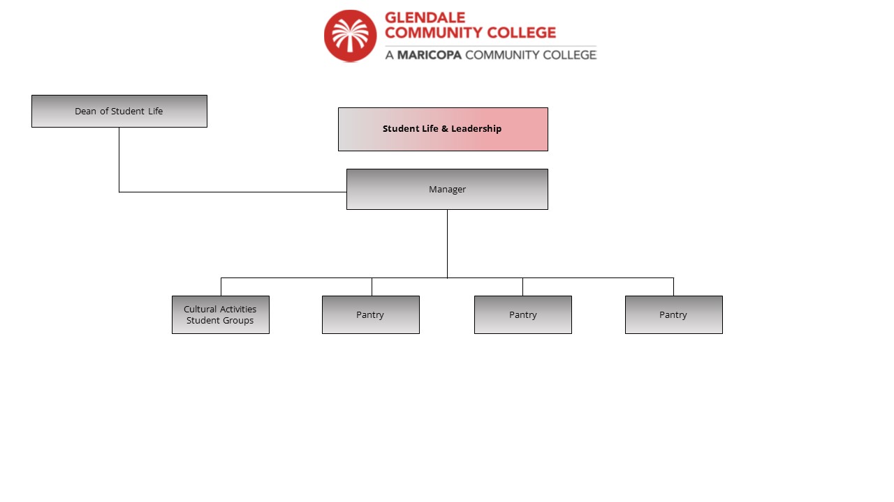 An image of the Student Life and Leadership organization chart.