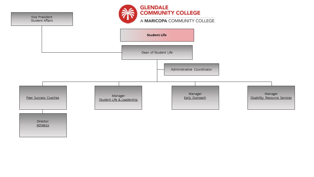 An image of the Student Life organization chart.