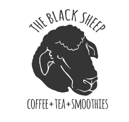 Logo of sponsor The Black Sheep coffee, tea and smoothies.