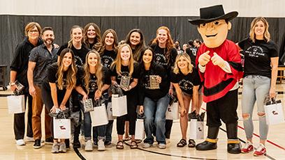 2014 GCC Women's Volleyball Team, their coaches and the Glendale Gaucho.