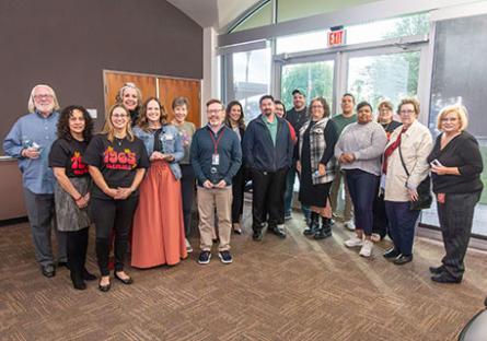 GCC faculty and staff receiving Gaucho Globe awards 