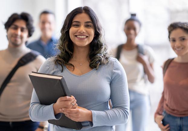 Smiling college students